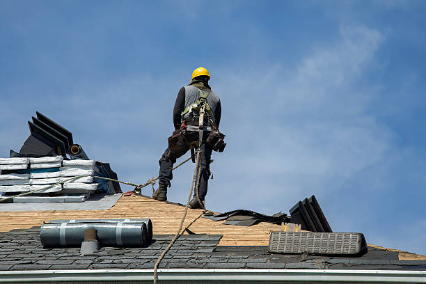 Professional Roofing technician working in West Hartford, CT